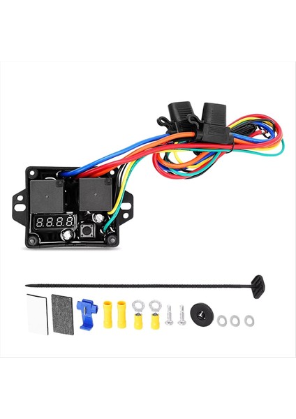 Dijital Ayarlanabilir Termostat Radyatör Fan Sıcaklık Denetleyicisi DC-0444 (Yurt Dışından)
