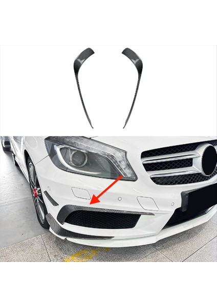 Araba Ön Tampon Dudak Splitter Spoiler Sis Lambası Kapak Trim Mercedes-Benz Için A Sınıfı W176 Amg 2013-2015 A (Yurt Dışından) modelleri