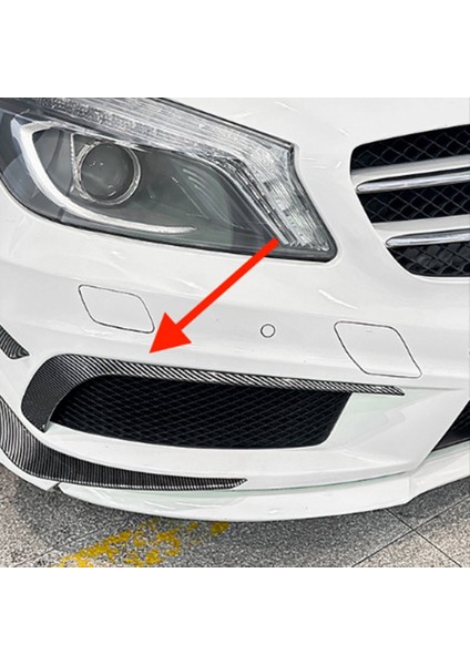 Araba Ön Tampon Dudak Splitter Spoiler Sis Lambası Kapak Trim Mercedes-Benz Için A Sınıfı W176 Amg 2013-2015 A (Yurt Dışından) fırsatları