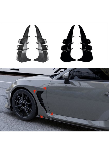 Toyota GR86 Subaru Brz 2022+ Parlak Siyah Için Araba Yan Kanat Hava Akışı Giriş Kapağı Kapak Yan Çamurluk Trim Spoiler (Yurt Dışından) fiyatları