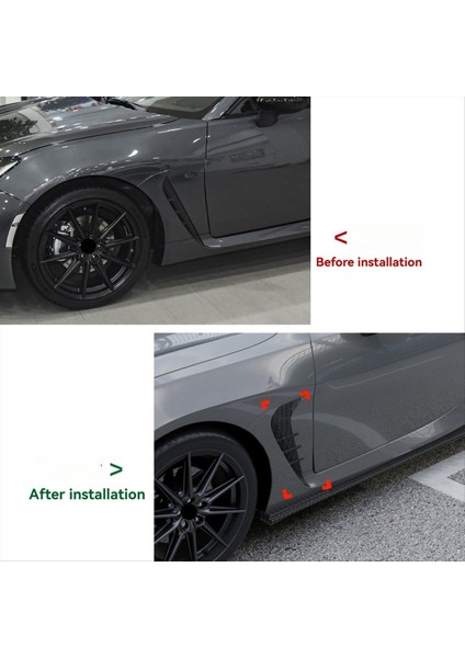 Toyota GR86 Subaru Brz 2022+ Parlak Siyah Için Araba Yan Kanat Hava Akışı Giriş Kapağı Kapak Yan Çamurluk Trim Spoiler (Yurt Dışından) fırsatları