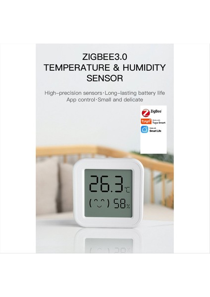LCD Ekranlı Akıllı Uygulama Monitörü ile Tuya Zigbee Sıcaklık Nem Sensörü Alexa/google Home 2pcs Için Gerçek Zamanlı Uzaktan (Yurt Dışından) fiyatları
