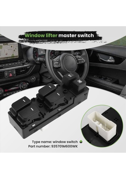 Sağ El Sürücüsü Rhd Güç Ana Pencere Anahtarı Cam Pencere Kia Cerato Için Ana Anahtar 935701M600WK (Yurt Dışından)