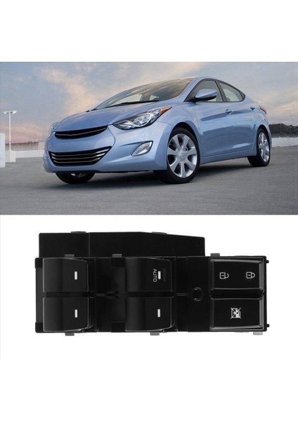2x Araba Penceresi Sol Ön Master Kaldırıcı Anahtarı &quot Otomatik&quot Anahtar Düğmesi Hyundai Elantra 2017-2020 93570-F2000 (Yurt Dışından) modelleri