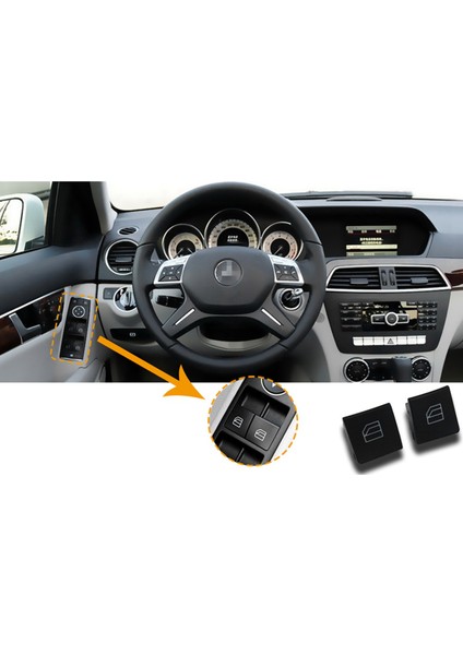 4x Pencere Anahtarı Düğmesi Mercedes Benz W204 W204 W212 C E Glk Sınıfı Ön Sol+Sağ (Yurt Dışından) fırsatları