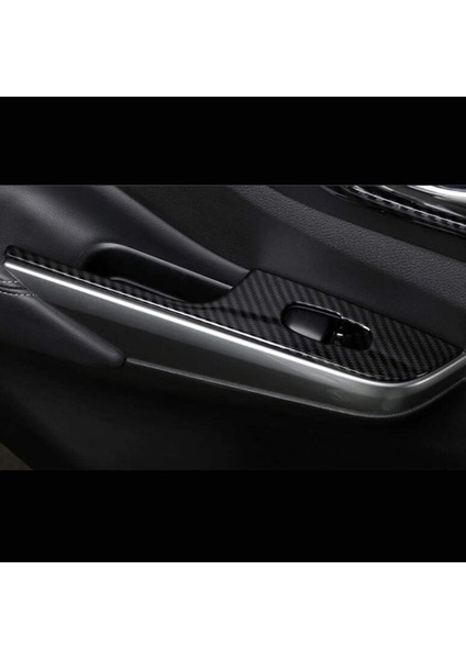 Nissan Navara Için NP300 2016-2019 Pencere Cam Kaldırma Anahtarı Düğmesi Panel Kapak ve Karbon Fiber Araç Vites Değiştirme Düğmesi Çerçevesi (Yurt Dışından) modelleri