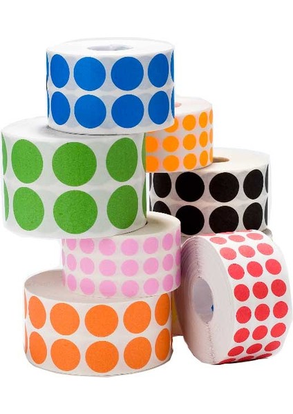 Nokta Etiketi 20 mm Pembe 2500 Lü