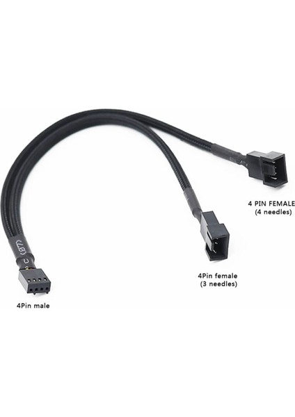 1 To 2 Çoğaltıcı 25CM Fan Uzatma Kablosu Y Tip 4 Pin 3 Pin Bilgisayar Kasa Anakart Ekran Kartı modelleri