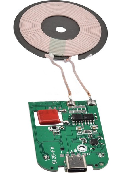 Kablosuz Şarj Modülü Type C 15W Qi 9V 1.5A Mobil Akıllı Telefon Oyuncak Pil Şarj Transmiter
