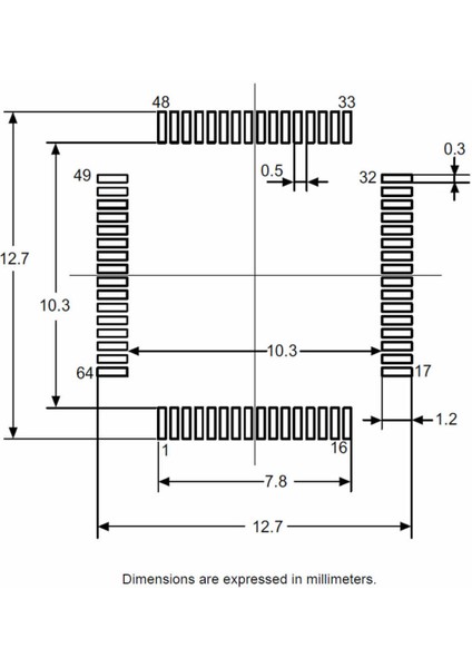 St Microelectronics STM32G070RBT6 Arm Cortex M0+ Microcontroller STM32G0 64MHZ Mcu Cpu 128 Kbyte