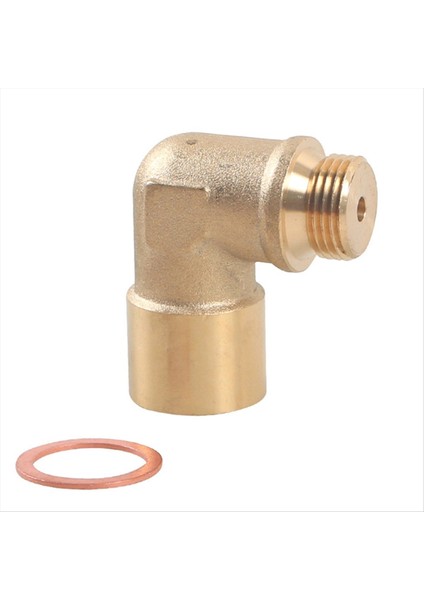 M18X1 5 90 Derece Oksijen Sensörü Genişletici Pirinç Oksijen Sensör Aracılı O2 Sensör Adaptörü Oksijen Sensör Konnektörü Araç Parçaları (Yurt Dışından)