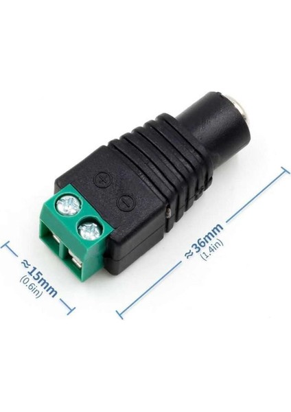 2.1 mm Adaptör Klemens Dönüştürücü Terminal 24VDC 5A Lehimsiz Adatör Besleme Dönüştürücü