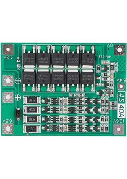 4s 40A Lityum Batarya Bms Koruma Kartı Balans Versiyon Pil Li-Ion 18650 16.8V