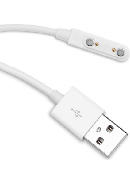 USB 2 Pin Pogo Kablo Akıllı Saat Manyetik Sabitleyici Şarj Kablosu GT88 GT68 KW08 KW18 KW88 KW98 K99