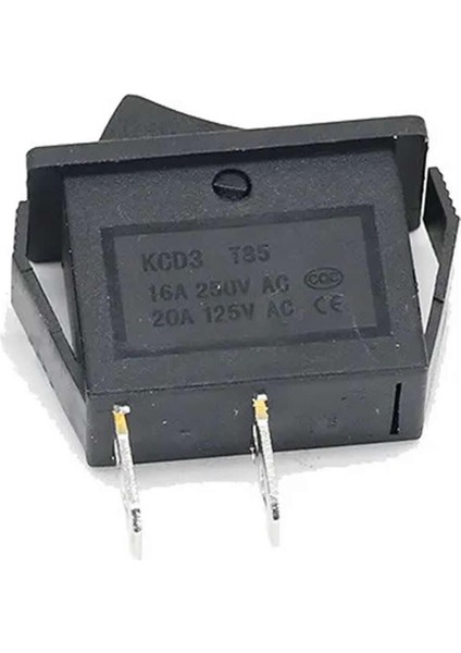 15A 250V On / Off 2 Pin Anahtar Ince Latch Tip Buton Yüksek Akım KCD3-101 Switch Panel Montaj Kutu