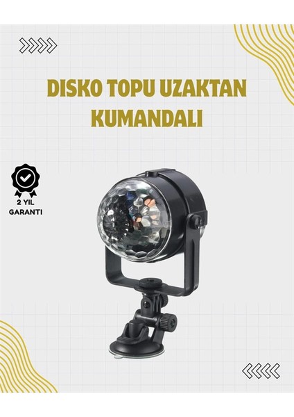 Uzaktan Kumandalı, Ses Kontrollü LED Disko Işığı - Parti ve Kulüpler Için