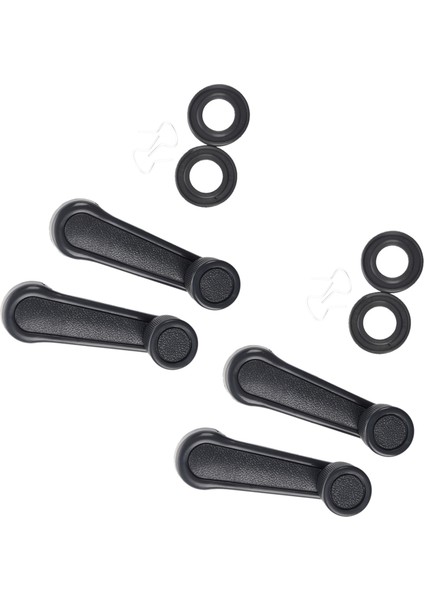 6 Adet Gri Plastik Evrensel Araba Penceresi Sarı Kranklar Kol Kolu (Yurt Dışından)