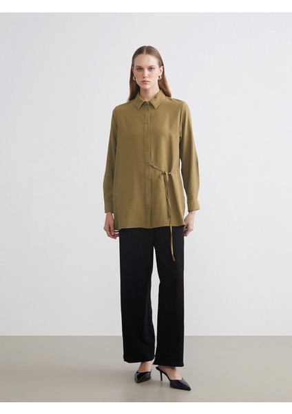 Yeni Sezon Beli Bağlamalı Kadın Gömlek Tunik fiyatları