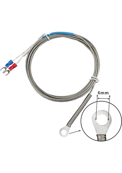K Type Thermocouple 1 Metre Montaj Delikli Sıcaklık Isı Sensörü 0c / 800C Paslanmaz Çelik Prob K Tip fiyatları