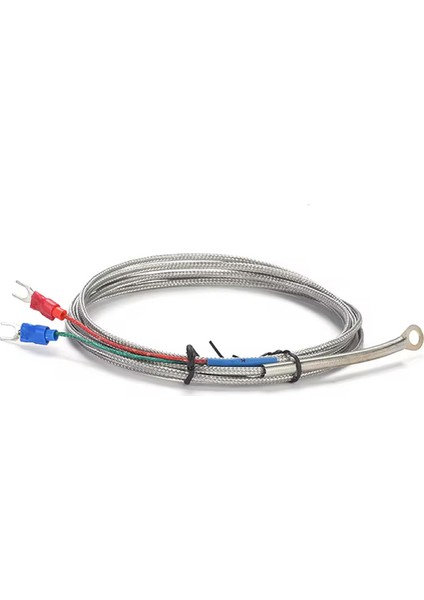 K Type Thermocouple 1 Metre Montaj Delikli Sıcaklık Isı Sensörü 0c / 800C Paslanmaz Çelik Prob K Tip