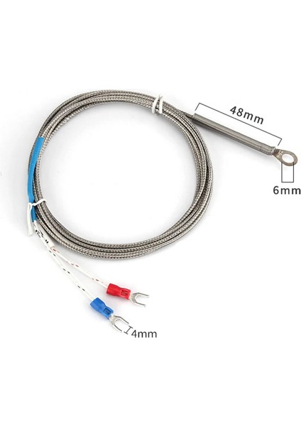 K Type Thermocouple 1 Metre Montaj Delikli Sıcaklık Isı Sensörü 0c / 800C Paslanmaz Çelik Prob K Tip
