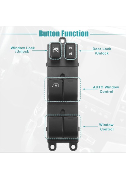 Nissan Versa 2010-2012 Için Ön Sürücü Tarafı Ana Güç Penceresi Anahtarı 1S12958 SW9947 25401ZW80A (Yurt Dışından) fiyatları