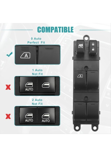 Nissan Versa 2010-2012 Için Ön Sürücü Tarafı Ana Güç Penceresi Anahtarı 1S12958 SW9947 25401ZW80A (Yurt Dışından) modelleri