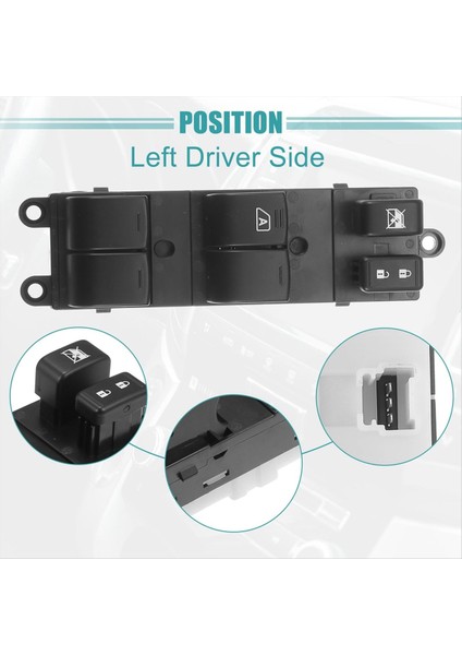 Nissan Versa 2010-2012 Için Ön Sürücü Tarafı Ana Güç Penceresi Anahtarı 1S12958 SW9947 25401ZW80A (Yurt Dışından) fırsatları