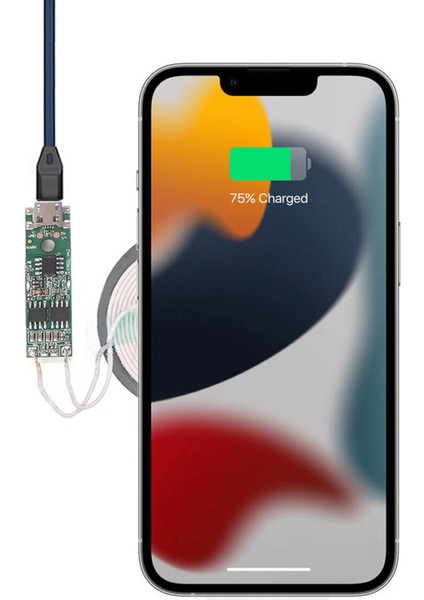 Kablosuz Şarj Modülü 5W 1A Mobil Akıllı Telefon Oyuncak Pil Şarj Transmiter Micro USB Samsung Apple modelleri