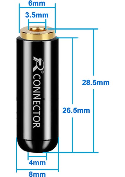 3.5mm Dişi Ses Soket Kutusu 4 Tel Kutuplu Aluminyum Jack Altın Kaplama Stereo Kulaklık