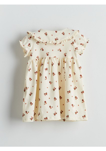 Yeni Sezon Bebe Yaka Çiçekli Kız Bebek Elbise fiyatları
