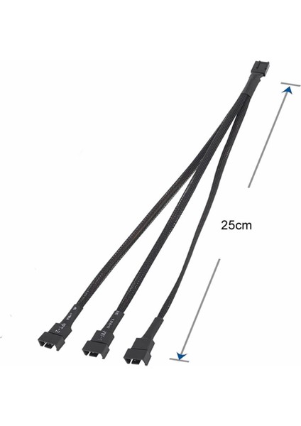 1 To 3 Çoğaltıcı 25CM Fan Uzatma Kablosu Y Tip 4 Pin 3 Pin Bilgisayar Kasa Anakart Ekran Kartı fırsatları
