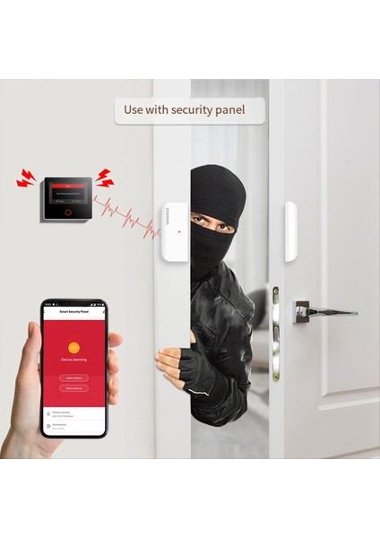 Staniot Tura Kapı Sensörü Akıllı Ev Güvenlik Penceresi Dedektörü Kapı Sensörü Anahtarı Tutucu Pencere Alarm Kontak Sensörü (Yurt Dışından) indirimleri