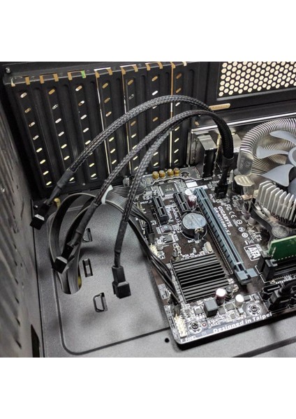 1 To 3 Çoğaltıcı 25CM Fan Uzatma Kablosu Y Tip 4 Pin 3 Pin Bilgisayar Kasa Anakart Ekran Kartı