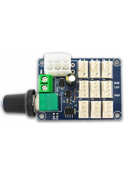 9 Kanal Dc 12V Pwm Fan Hız Kontrol Kartı Klemens Atx Besleme Soket Pot Kontrol Bilgisayar Pc Cpu