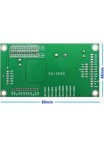 CA255S LCD Sürücü Kartı LED Tv Televizyon Sabit Akım Arka Işık Dc 24V 10”/48” Ekran Switch Voltaj