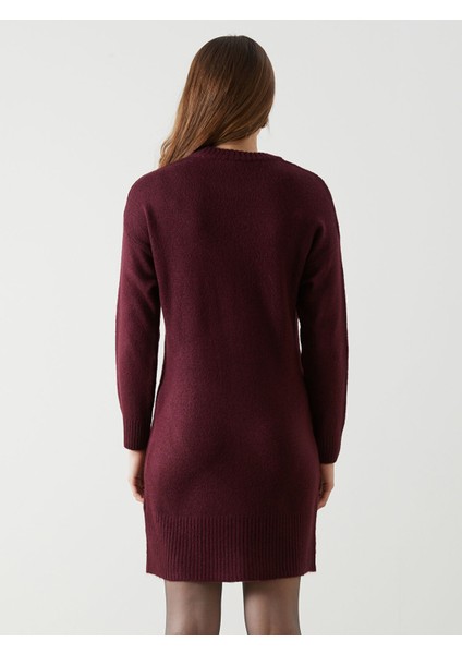 Yeni Sezon Bisiklet Yaka Kadın Triko Elbise fırsatları