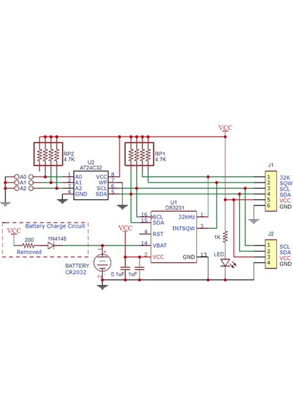 DS3231 Rtc Gerçek Zaman Saat Modülü Mini Iıc Gerçek Zaman Saniye Dakika Saat Gün Ay Yıl Tarih