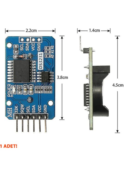DS3231 Rtc Gerçek Zaman Saat Modülü Mini Iıc Gerçek Zaman Saniye Dakika Saat Gün Ay Yıl Tarih