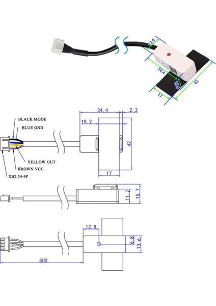 XKC-Y26-V Kapasitif Temassız Su Seviye Sensörü Şamandıra Anahtar Kazan Kap Depo Tank Havuz Akvaryum