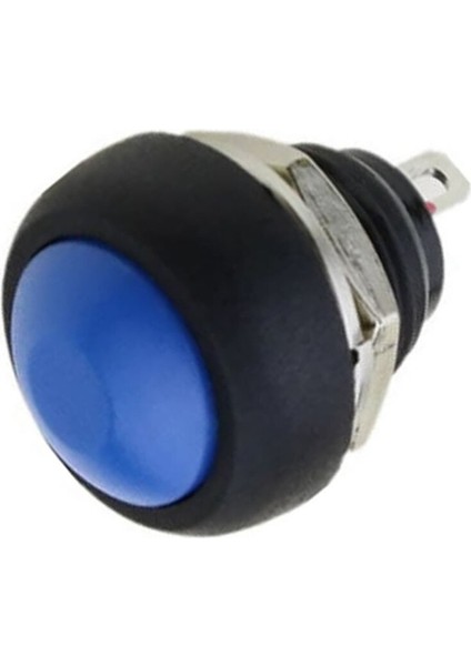 12MM PBS-33B 2 Pin Push Buton Mavi On Off 1A 250V Mini Yuvarlak Su Geçirmez Anahtar