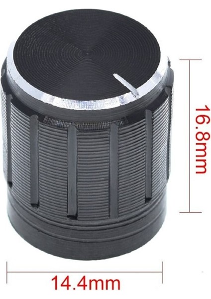 Alüminyum Pot Başlığı 6mm Tırtıklı Mil 6mm Siyah Metal Potansiyometre Rotary Enkoder Ses Voltaj fiyatları