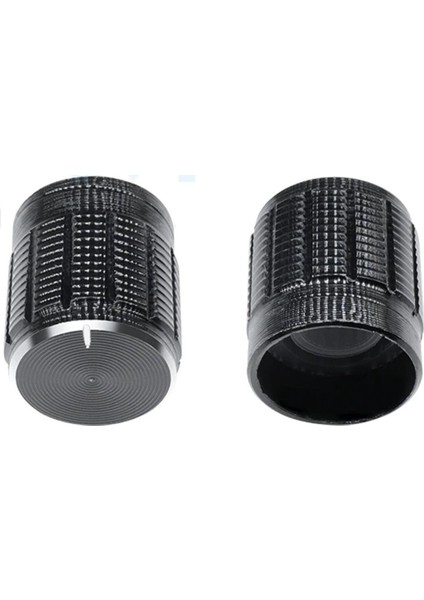 Alüminyum Pot Başlığı 6mm Tırtıklı Mil 6mm Siyah Metal Potansiyometre Rotary Enkoder Ses Voltaj indirimleri