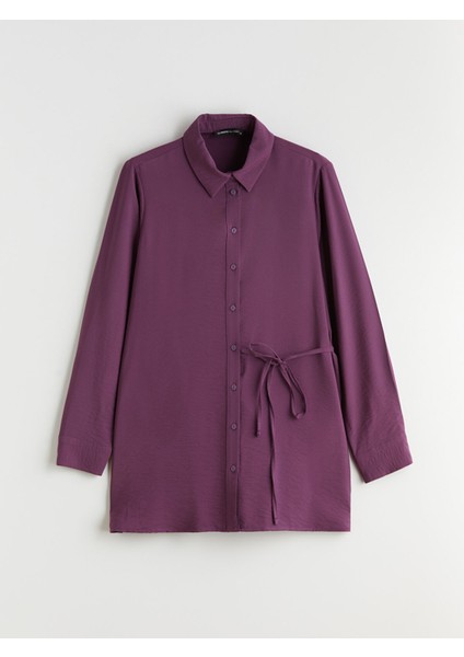 Yeni Sezon Beli Bağlamalı Kadın Gömlek Tunik