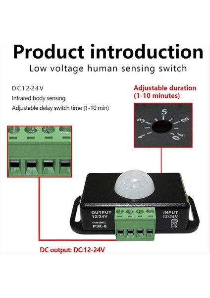 LED Hareket Sensörü 12V/24V Dc Hareket Sensörü Gövdesi Kızılötesi Hareket Pir Sensör Anahtarı Otomatik Kablosuz Ampul Dimmer (Yurt Dışından) modelleri