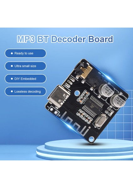 VHM-314 Type-C Bluetooth Kablosuz Ses Mp3 Modül Amfi Müzik Çalma Kartı Dc 5V USB Lityum Pil Batarya indirimleri