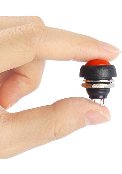12MM PBS-33B 2 Pin Push Buton Kırmızı On Off 1A 250V Mini Yuvarlak Su Geçirmez Anahtar fiyatları