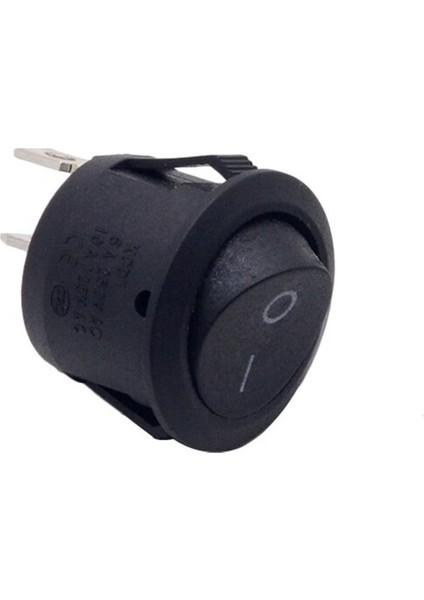 23MM Yuvarlak 2 Pin Anahtar Buton Kcd1 Siyah Plastik Mini Açma Kapama On / Off fırsatları