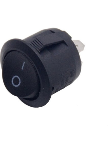 23MM Yuvarlak 2 Pin Anahtar Buton Kcd1 Siyah Plastik Mini Açma Kapama On / Off