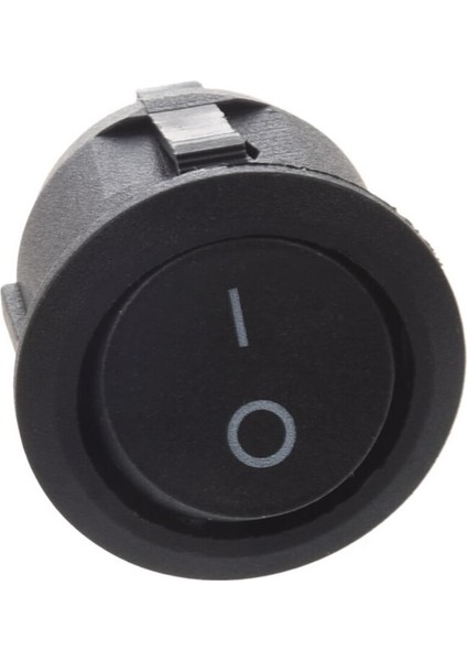 23MM Yuvarlak 2 Pin Anahtar Buton Kcd1 Siyah Plastik Mini Açma Kapama On / Off
